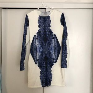 Kittenish printed bodycon dress size Large